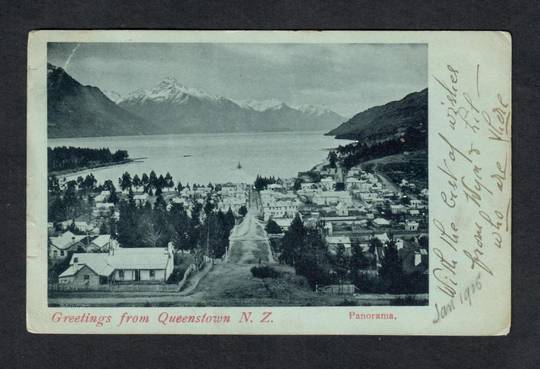 Early undivided postcard of Queenstown. A class Queenstown cancel on 1d Dominion. - 49457 - Postcard