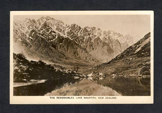 Real Photograph of The Remarkables Lake Wakatipu. Immigration card. - 49484 - Postcard