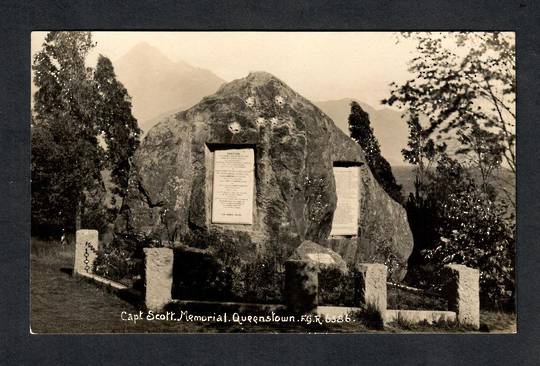Real Photograph by Radcliffe of Capt Scott Memorial Queenstown. - 49493 - Postcard
