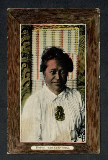 Coloured Postcard of Beatrice Maori Guide Rotorua. J B Series. - 49555 - Postcard
