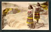 Tinted Real Photograph by A B Hurst & Son of Maori Guides Rotorua. - 49569 - Postcard