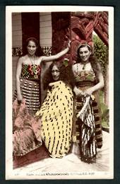 Tinted Real Photograph by A B Hurst & Son of Maori Guides Whakarewarewa. - 49574 - Postcard