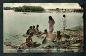 Coloured Postcard of Maori Children ar Ohinemutu. - 49624 - Postcard