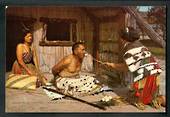 Coloured postcard of Feeding the tohunga. - 49653 - Postcard