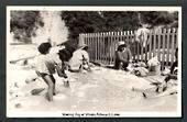 Real Photograph by A B Hurst & Son of Washing day at Whaka, Rotorua. 1950s postcard. #6841. - 49660 - Postcard