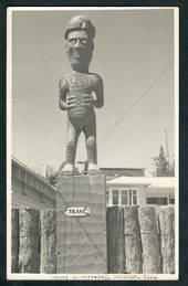 Real Photograph by N S Seaward of Maori Woodcarving Rotorua. - 49676 - Postcard