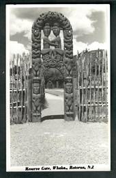 Real Photograph by N S Seaward of the Reserve Gate Whakarewarewa. - 49693 - Postcard