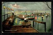 Coloured postcard of Horowhenua Lake from a painting. Superb. - 49754 - Postcard
