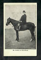Early Undivided Postcard of Mr Seddon on horseback. - 49776 - Postcard