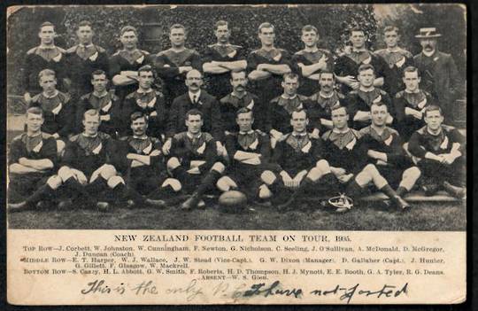 Postcard of New Zealand Football Team on Tour 1905. - 49789 - Postcard