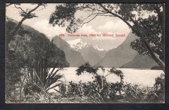Postcard by Muir & Moodie of Pembroke Peak Milford Sound. - 49802 - Postcard