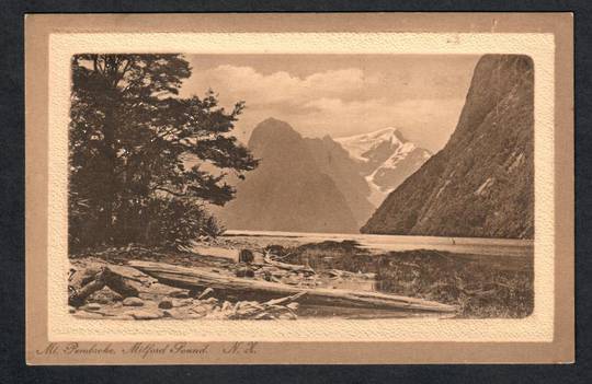 Sepia Print by of Mount Pembroke Milford Sound. - 49805 - Postcard