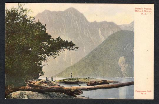 Coloured postcard of Barron Peaks Milford Sound. - 49814 - Postcard