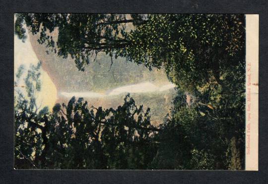 Coloured postcard of Sutherland Falls. - 49830 - Postcard
