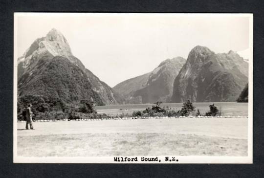 Real Photograph by N S Seaward of Milford Sound. - 49841 - Postcard