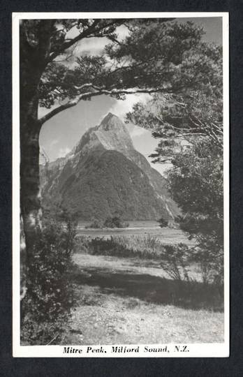 Real Photograph by N S Seaward of Mitre Peak Milford Sound. - 49849 - Postcard