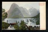 Coloured postcard of The Lion and Pembroke Glacier Harrison's Cove Milford Sound. - 49861 - Postcard