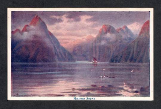 Art card Wilson Bros Adventure series of Milford Sound. - 49869 - Postcard