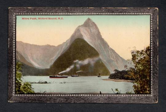 Coloured postcard of Mitre Peak Milford Sound. - 49870 - Postcard