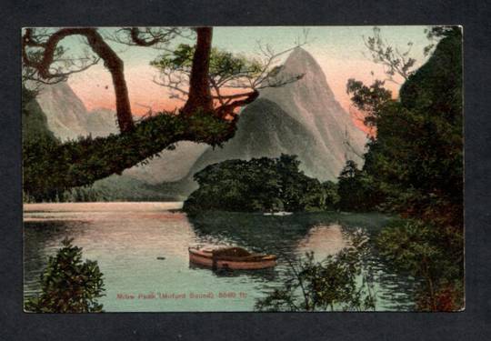 Coloured postcard of Mitre Peak Milford Sound. - 49872 - Postcard