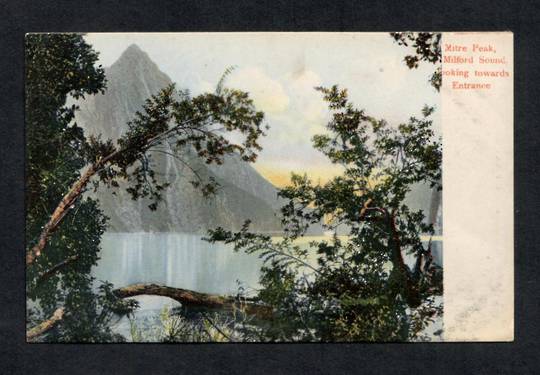Coloured Postcard of Mitre Peak Milford Sound. - 49880 - Postcard