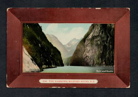 Coloured Postcard of The Narrows Milford Sound. - 49894 - Postcard