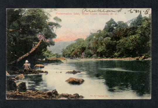 Coloured Postcard of Preservation Inlet West Coast Sounds. - 49899 - Postcard