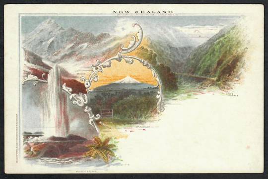 NEW ZEALAND Early Undivided Coloured Postcard. Mt Egmont Otia Gorge Pohutu Geyser Mt Cook. - 49984 - Postcard
