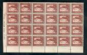 NEW ZEALAND 1935 Pictorial 1½d Brown. Corner block of 24. A few age marks on the back but still very tidy. - 50003 - UHM