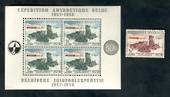 BELGIUM 1957 Antarctic Expedition. Miniature sheet and single. - 50048 - LHM
