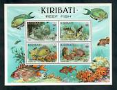 KIRIBATI 1985 Reef Fish. Miniature sheet. - 50064 - UHM