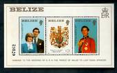 BELIZE 1981 Royal Wedding of Prince Charles and Lady Diana Spencer. Miniature sheet. - 50069 - UHM