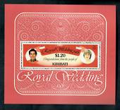 KIRIBATI 1981 Royal Wedding of Prince Charles and Lady Diana Spencer. Miniature sheet. - 50077 - UHM
