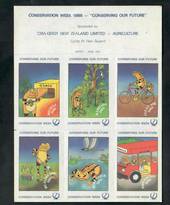 NEW ZEALAND 1985 Conservation Week. Labels sponsored by CIBA-Geigy. Block of 6. - 50086 - UHM