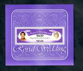 NEVIS 1981 Royal Wedding of Prince Charles and Lady Diana Spencer. Miniature sheet. - 50096 - UHM
