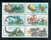 CHILE 1990 Fushing and Diving. Block of 6. - 50097 - UHM