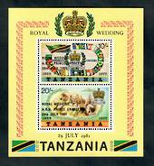TANZANIA 1981 Royal Wedding of Prince Charles and Lady Diana Spencer. Miniature sheet. - 50099 - UHM
