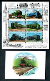 GRENADA Grenadines 1996 Trains of the World. Sheetlet of 6 and miniature sheet. - 50123 - UHM