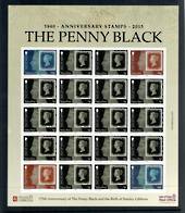 ISLE OF MAN 2015 175th Anniversary of the Penny Black. Miniature sheet. - 50125 - UHM