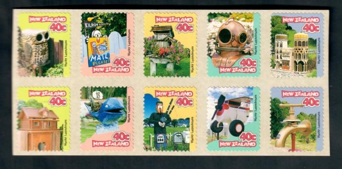 NEW ZEALAND 1997 Wacky Letterboxes. Post Office sheetlet of 10. - 50156 - UHM