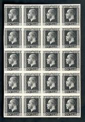 NEW ZEALAND 1915 Geo 5th Definitive 2d Black. Proof. Block of 20. - 50162 - Proof