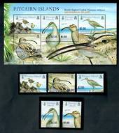 PITCAIRN ISLANDS 2005 Bristle-Thighed Curlew. Set of 5 and miniature sheet. - 50171 - UHM