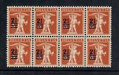 SWITZERLAND 1921 Definitive Surcharge 2½c on 3c Orange-Brown. Block of 8. - 50178 - UHM