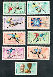 HUNGARY 1966 World Cup Football Championships. Second series. Set of 9. - 50237 - UHM