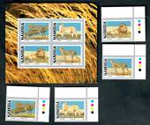 NAMIBIA 1998 Large Wild Cats. Set of 4 and miniature sheet. - 50245 - UHM
