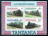 TANZANIA 1985 Railway Locomotives. First series. Miniature sheet. - 50286 - UHM