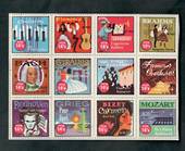 GREAT BRITAIN Pre Decimal Cinderellas Music. Block of 12. - 50305 - UHM