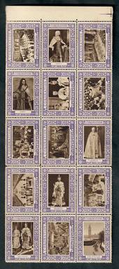 GREAT BRITAIN 1937 Coronation Labels. Block of 15. - 50309 - UHM