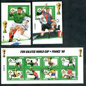 MICRONESIA 1998 Soccer. Three miniature sheets issued for World Cup 1998. - 50315 - UHM