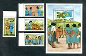 DOMINICA 1985 75th Anniversary of the Girl Guide Movement. Set of 4 ans miniature sheet. - 50322 - UHM